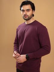 Maroon Thermal Full Sleeves Waffle-Knit Ravup Outfits