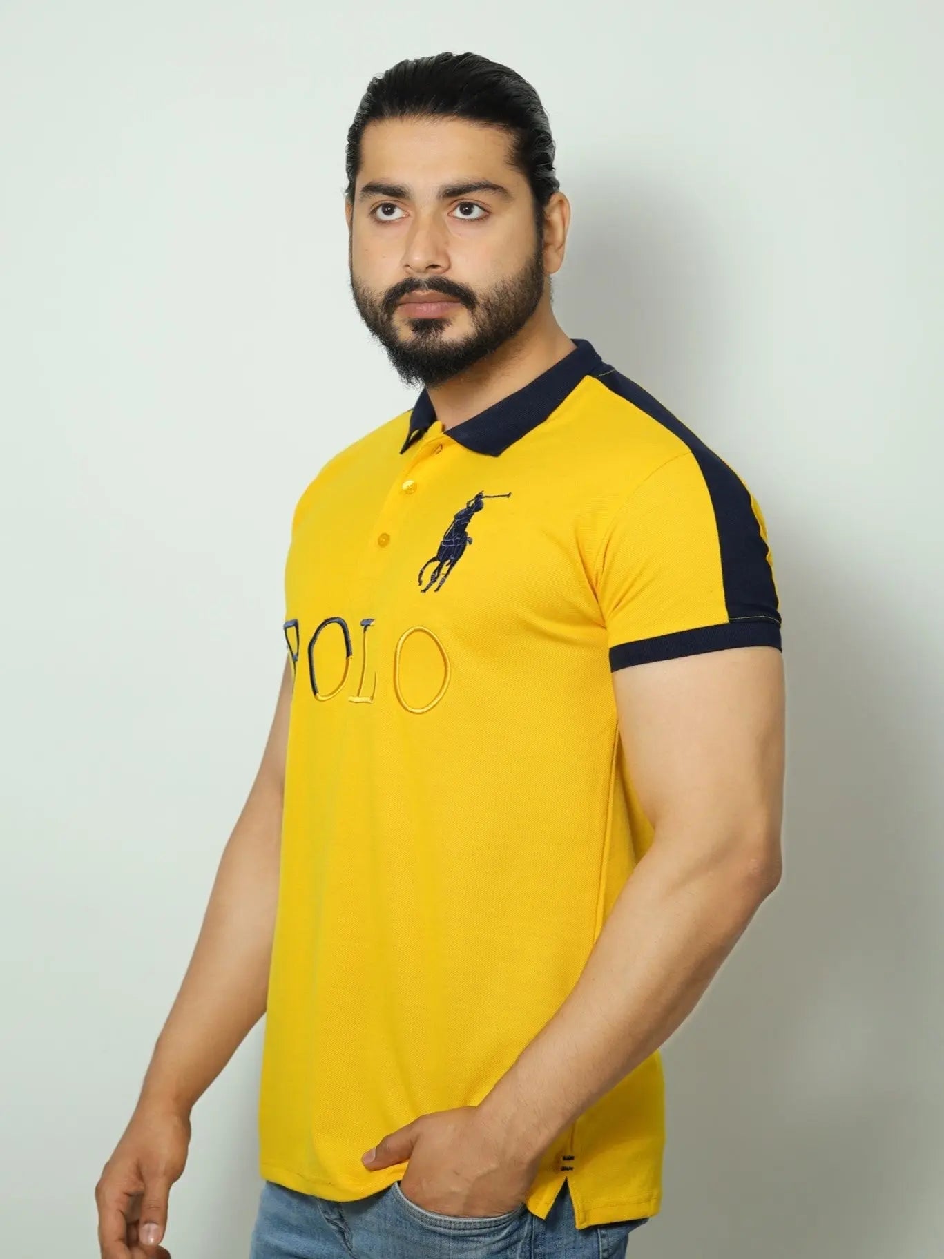 Mustard With Blue Polo Ravup Outfits