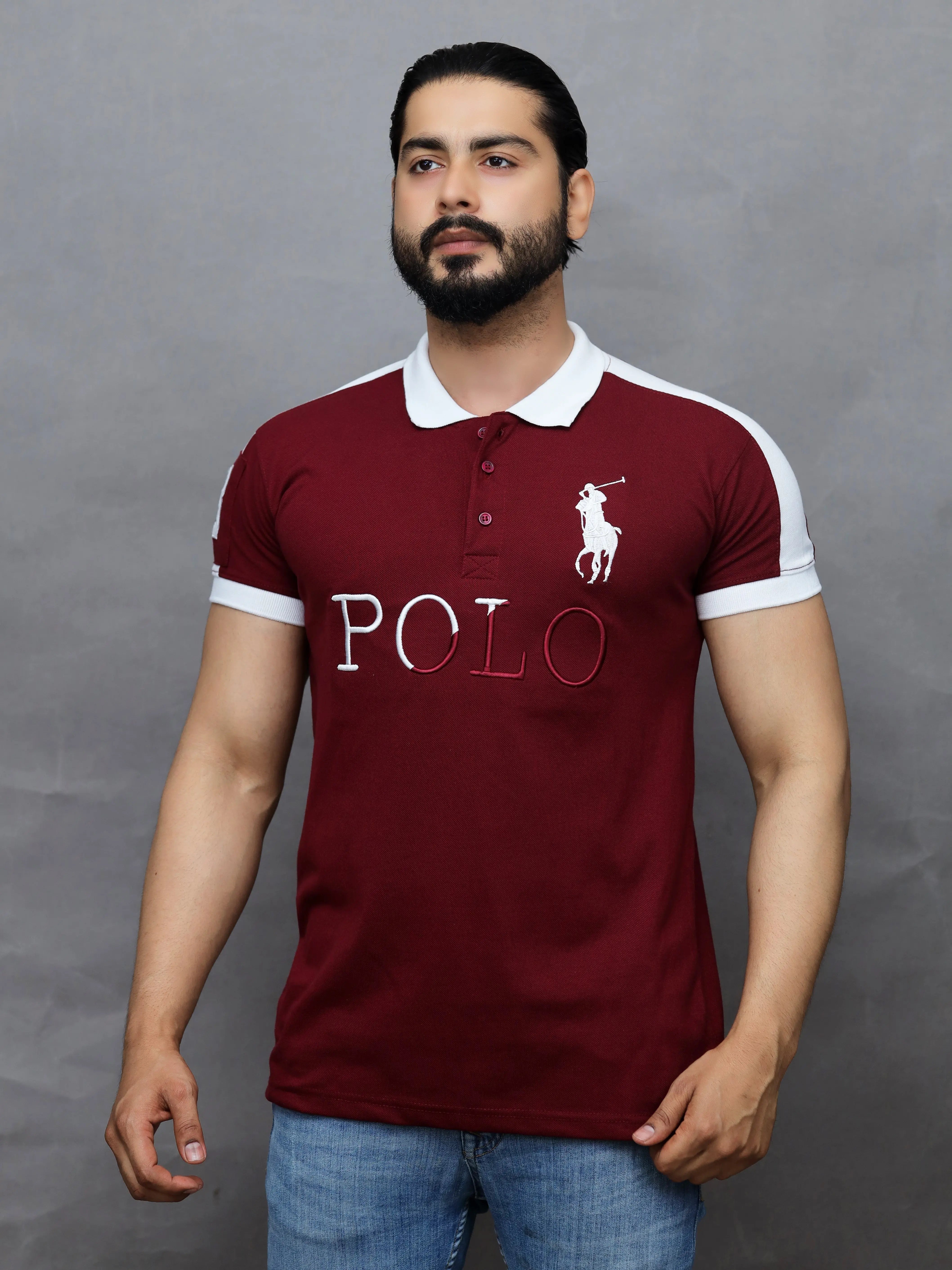 Maroon With White Polo Ravup Outfits